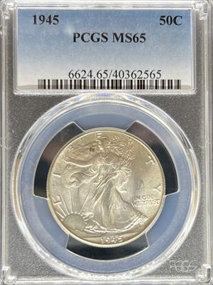 1945 Walking Liberty Half Dollar MS65 PCGS