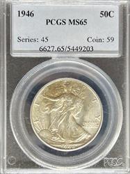 1946 Walking Liberty Half Dollar MS65 PCGS