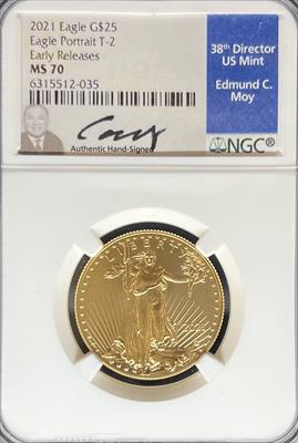 2021 T2 G$25 Eagle MS70 NGC Early Release