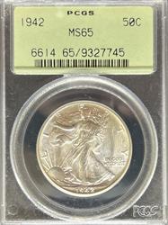 1942 Walking Liberty Half Dollar MS65 PCGS OGH