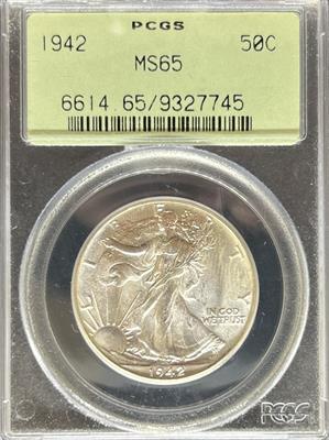 1942 Walking Liberty Half Dollar MS65 PCGS OGH