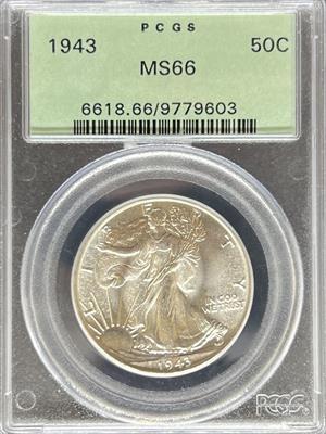 1943 Walking Liberty Half Dollar MS66 PCGS OGH