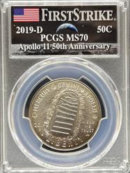 2019-D Apollo 11 MS70 PCGS First Strike