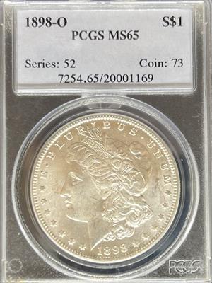 1898-O Morgan Dollar MS65 PCGS