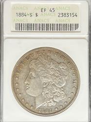 1884-S Morgan Dollar EF45 ANACS