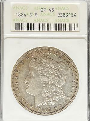 1884-S Morgan Dollar EF45 ANACS