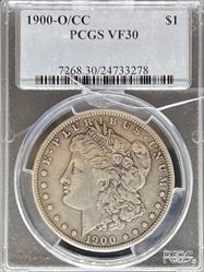 1900-O/CC Morgan Dollar VF30 PCGS