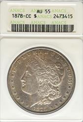 1878-CC Morgan Dollar AU55 ANACS