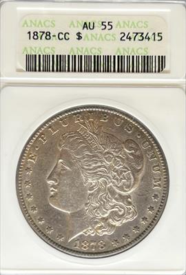 1878-CC Morgan Dollar AU55 ANACS