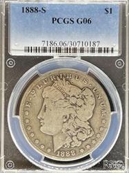 1888-S Morgan Dollar G6 PCGS