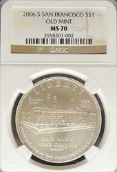2006-S $1 Old Mint MS70 NGC