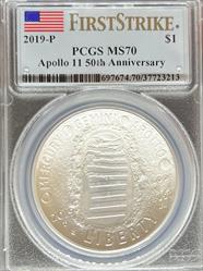 2019 $1 Apollo 11 MS70 PCGS First Strike