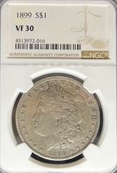 1899 Morgan Dollar VF30 NGC