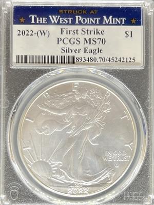 2022-W Silver Eagle MS70 PCGS First Strike