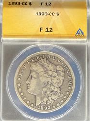 1893-CC Morgan Dollar F12 ANACS