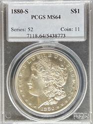 1880-S Morgan Dollar MS64 PCGS