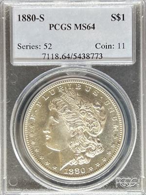 1880-S Morgan Dollar MS64 PCGS