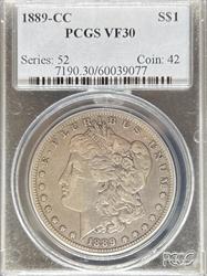 1889-CC Morgan Dollar VF30 PCGS