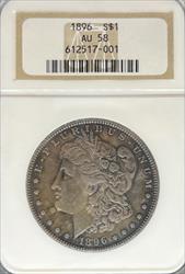 1896 Morgan Dollar AU58 NGC