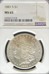 1881-S Morgan Dollar MS65 NGC
