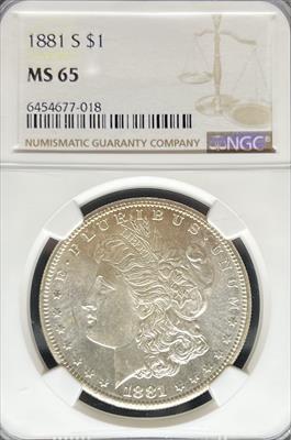 1881-S Morgan Dollar MS65 NGC