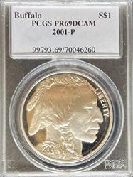 2001 $1 Buffalo PR69DCAM PCGS