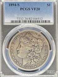 1894-S Morgan Dollar VF20 PCGS
