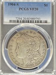 1904-S Morgan Dollar VF20 PCGS