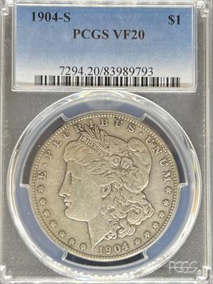 1904-S Morgan Dollar VF20 PCGS
