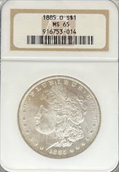 1885-O Morgan Dollar MS65 NGC