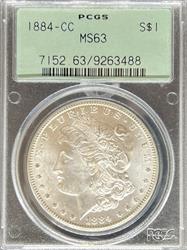 1884-CC Morgan Dollar MS63 PCGS OGH