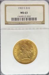 1903-S $10 Liberty MS63 NGC