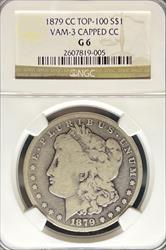 1879-CC Capped CC Morgan Dollar G6 NGC