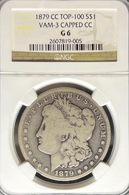 1879-CC Capped CC Morgan Dollar G6 NGC