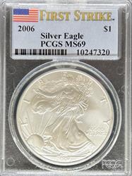 2006 Silver Eagle MS69 NGC