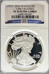 2010-W Silver Eagle PF70UCAM NGC Early Release