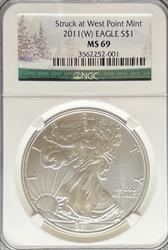 2011-W Silver Eagle MS69 NGC