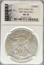 2012 Silver Eagle MS70 NGC First Release