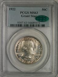 1922 50C Grant W/ Star MS63 PCGS CAC