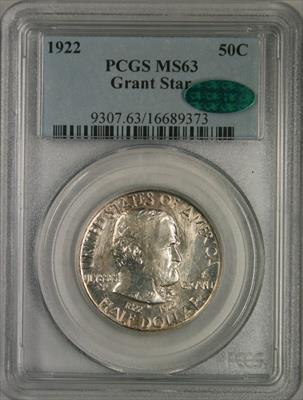1922 50C Grant W/ Star MS63 PCGS CAC