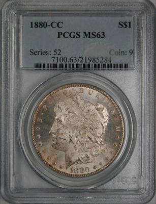 1880-CC Morgan Dollar MS63 PCGS