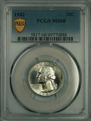 1942 Washington Quarter MS68 PCGS Top Pop