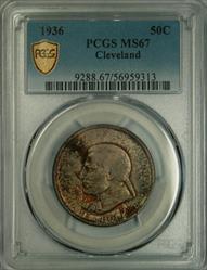 1936 50C Cleveland MS67 PCGS