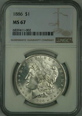 1886 Morgan Dollar MS67 NGC