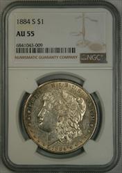1884-S Morgan Dollar AU55 NGC