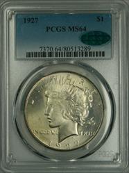 1927 Peace Dollar MS64 PCGS CAC