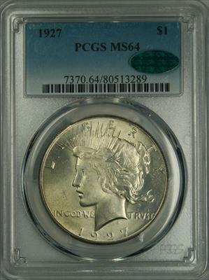 1927 Peace Dollar MS64 PCGS CAC