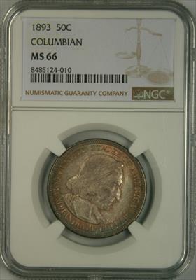1893 50C Columbian MS66 NGC