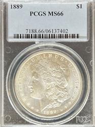 1889 Morgan Dollar MS66 PCGS