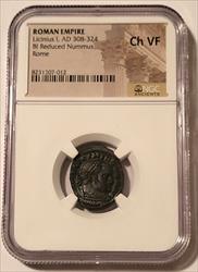 Roman Empire Licinius I AD 308-324 BI Reduced Nummus Rome Mint Ch VF NGC
